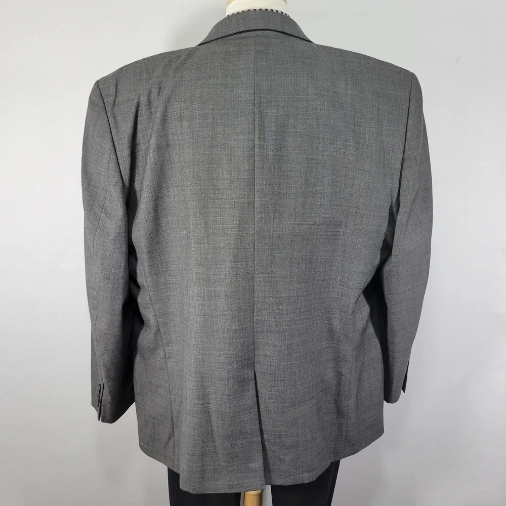 Lauren Ralph Lauren Men's Sport Coat Blazer Two Button Gray Sharkskin‎ Wool 50R